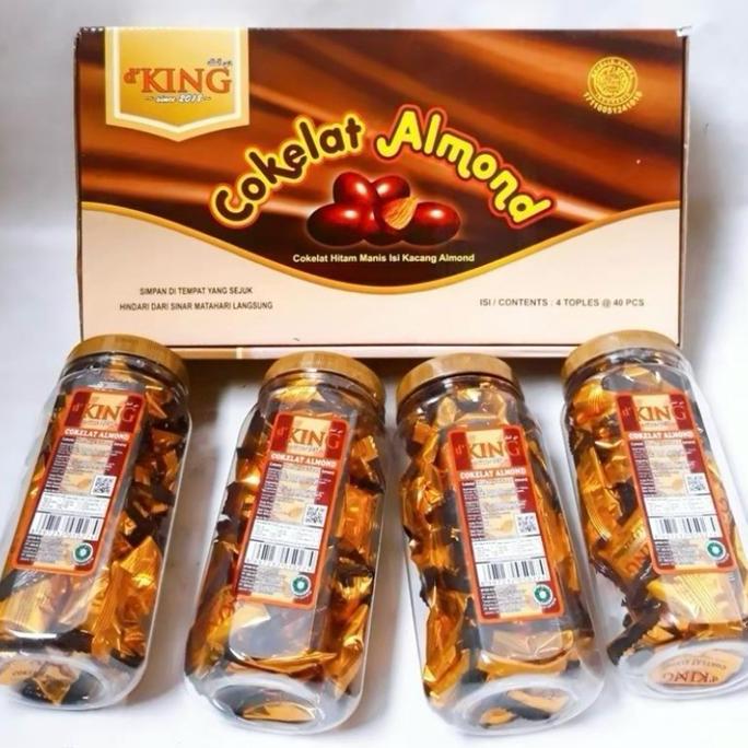 Cokelat kacang Almond dKing 1 Dus isi 4 Toples Chocolate