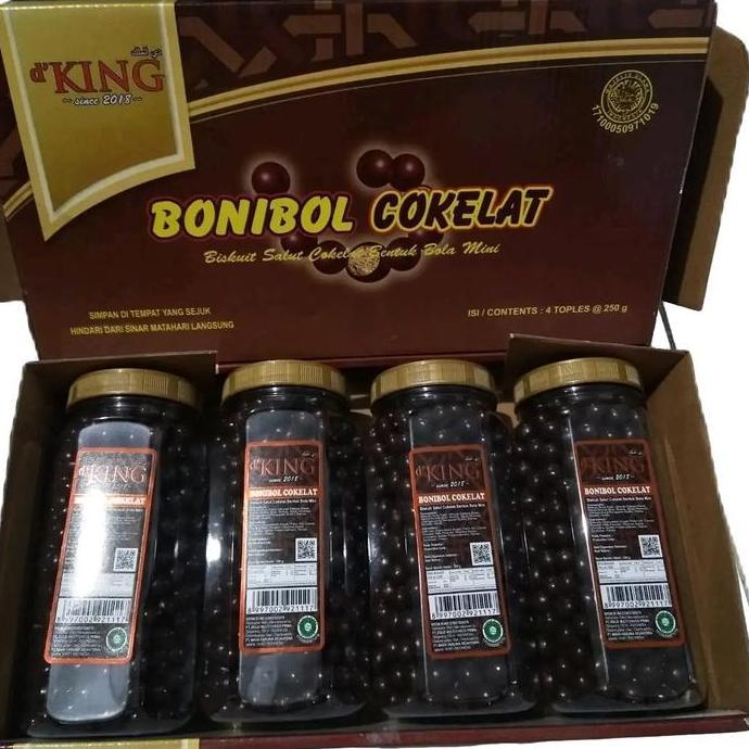 Bonibol Coklat / MEGABALL COKLAT D'KING 1 dus isi 4 toples Food Chocolate Snack