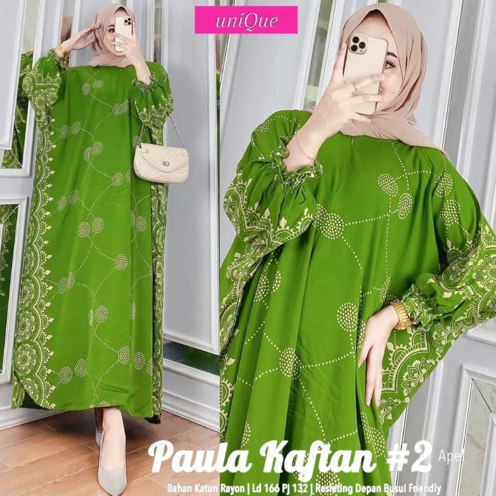 NEW DEALS Gamis Rayon Jumbo Kaftan Terbaru Majesti Kaftan By Batik AW Motif Sultan Pinggiran Busui R