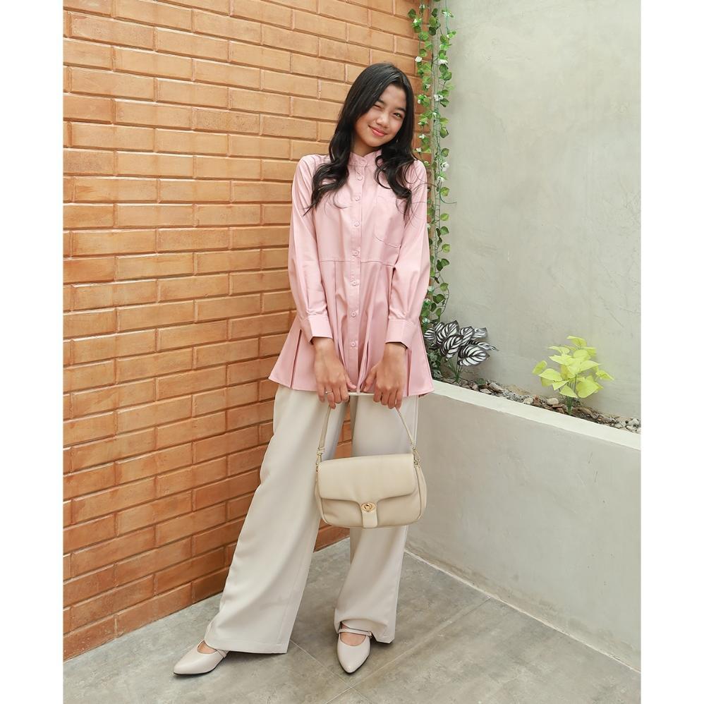 Cod - M, L, Xl, Xxl - Original Ayesa Top Sku Ke 1 - Pakaian Kemeja Kerja Wanita By Hijab Mamah Icis 