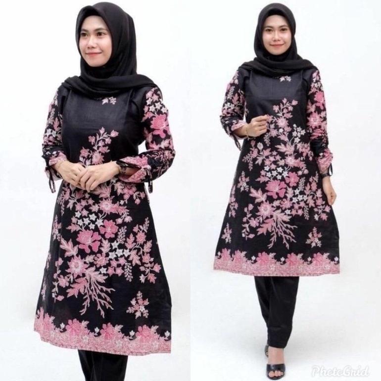 Atasan Batik Wanita Jumbo Ld 130 / Tunik Jumbo Ld 130 Terbaru 2022 / Batik Tunik / Atasan Tunik / Ba