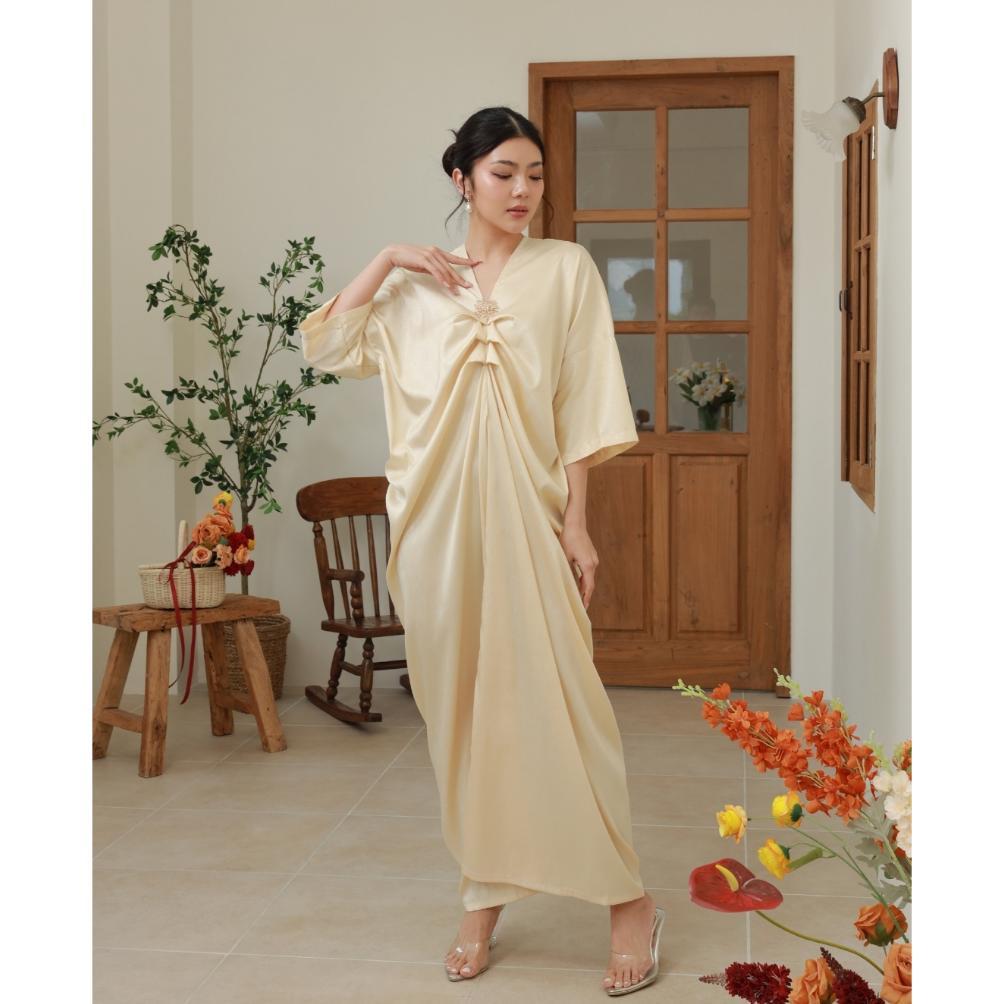 TERBARU [ Canary ] Ayesha Kaftan / Baju Lebaran/ Baju Wanita / Kaftan