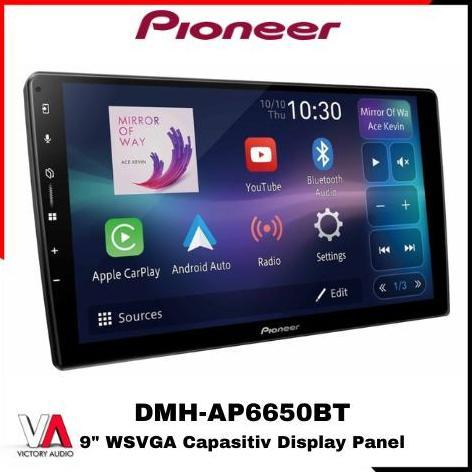 Grosir Head Unit 9 Inch Pioneer Dmh-Ap6650Bt Wsvga Capasitiv Display Panel Wireless Apple Carplay & 