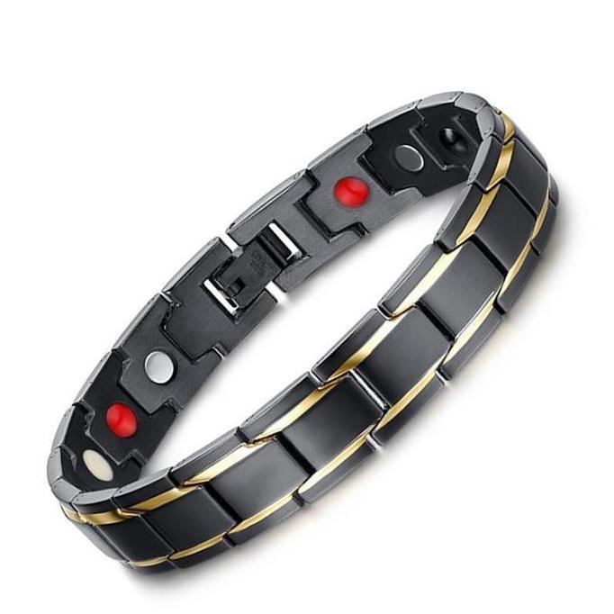 Gelang Terapi Kekuatan Pria Bergaya Trendi Gelang Kesehatan Tidur Lebih Baik Energi Bio Magnetik yan