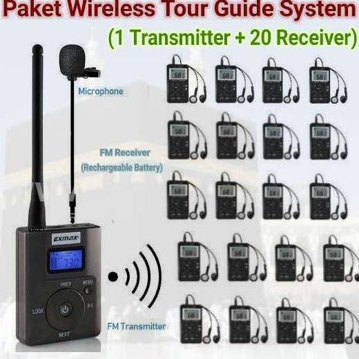 Murah Paket Wireless Audio Tour Guide System 20 Receiver -  Haji Umroh