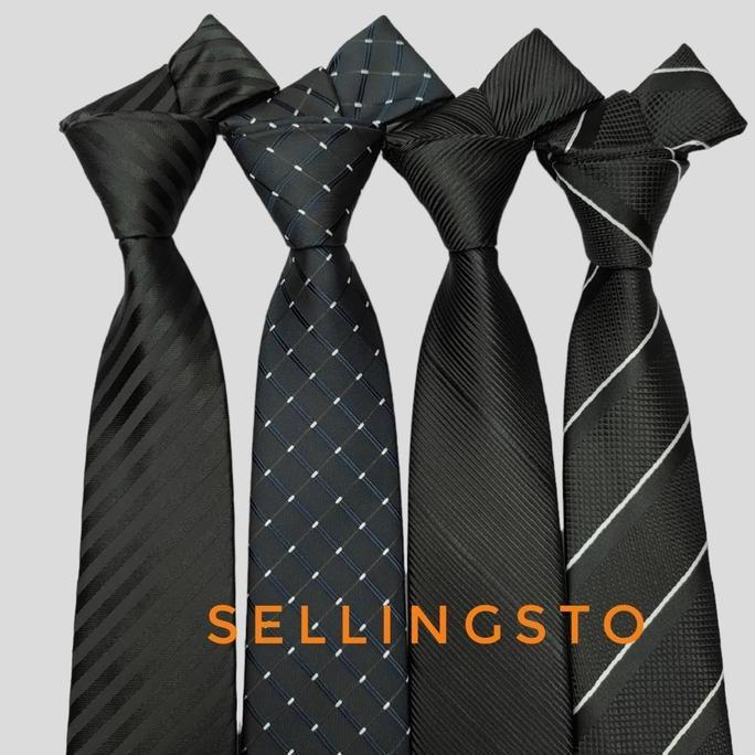 dasi pria hitam polos dasi formal pria dasi kantor