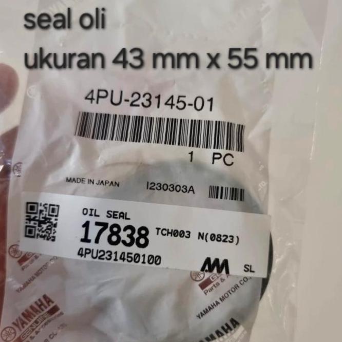 Seal Oli Shock Depan Suzuki Gsx 750 1000 1100 1300 R Hayabusa As 43 Mm X 55 Mm