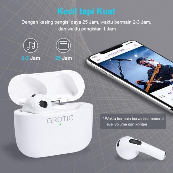 GROTIC TWS Bluetooth Headset Earphone Wireless Stereo Earbuds Airpro4