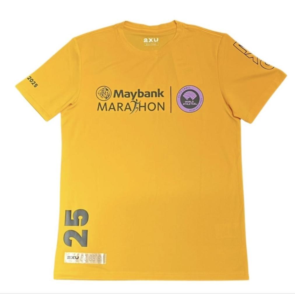 (Terbaru) Jersey Running Maybank Marathon 2025 Kuning 2XU (Terlaris)
