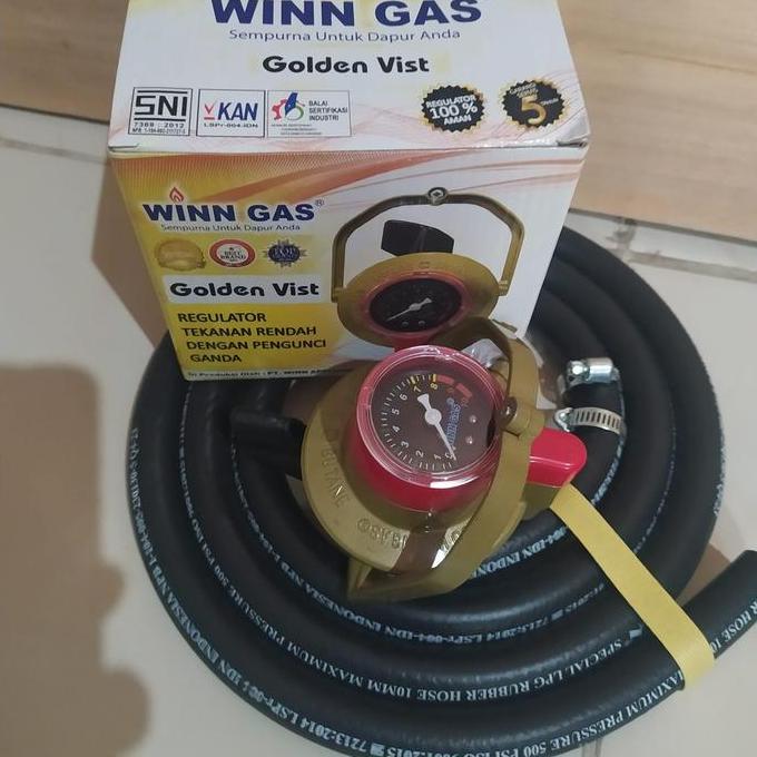 Regulator Golden vist WINN GAS W 800 NUSANTARA Selang gas LPG PSI