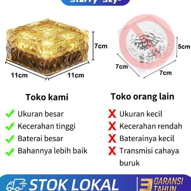 Lampu Taman Lampu Tangga Lampu Taman Solar Led Outdoor Kristal