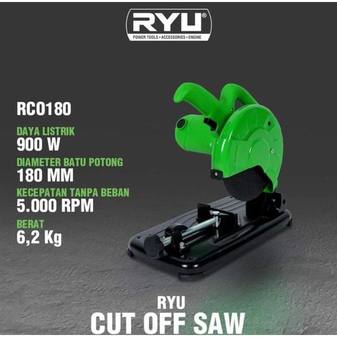 Ryu Rco180 Mini Cut Off Rco 180 Cut Off 7 Inch