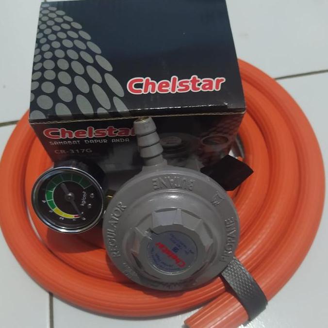 Regulator Kompor Gas HOCK CHELSTAR CR 317G Selang LPG 700 PSI