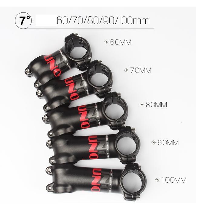 Stem Sepeda UNO CHROMOLY 60 70 80 90 100 110 120 mm 7 17 35 Derajat 6 7 8 9 10 cm MTB Road Bike XC O