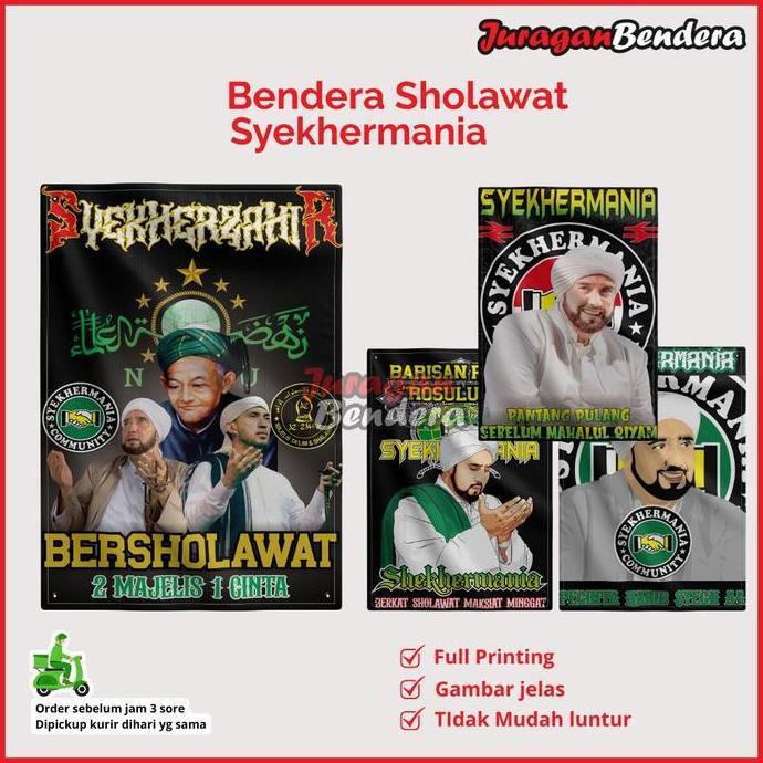 Cetak Giant Flag Syekhermania / Bendera Sholawat / Bendera Habib