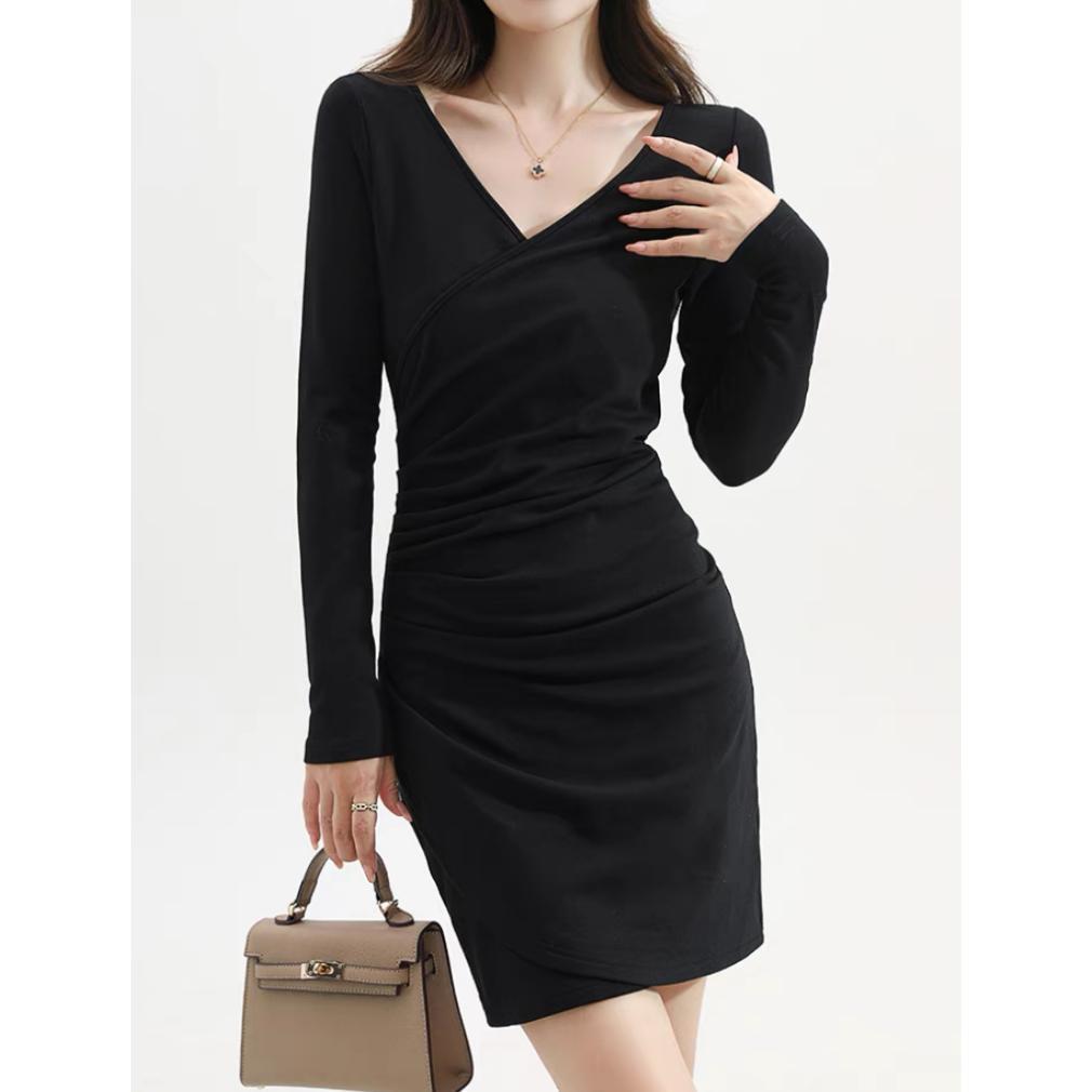 Hot Product Dress Hitam Mini Formal Black Bodycon Wanita Party Cantik Pantai Big Size Dress Prom