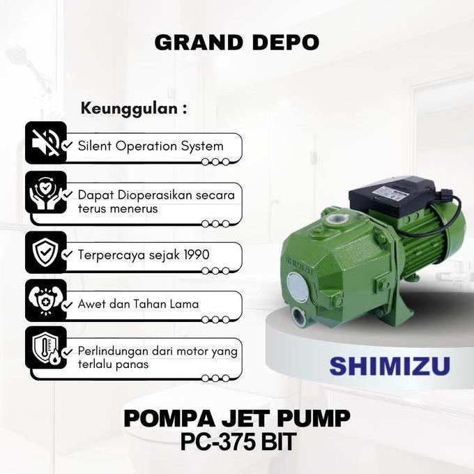 Murah Pompa Air Sumur Dalam Jet Pump Pc-375 Shimizu / Pompa Jet Pump Shimizu