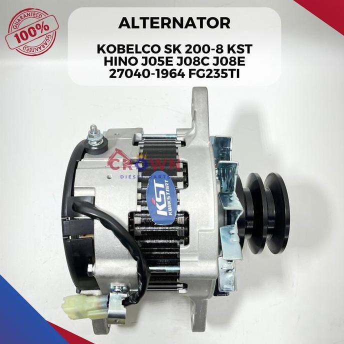 Sale Alternator Kobelco Sk200-8 Kst Hino J05E J08C J08E 27040-1964 Fg235T