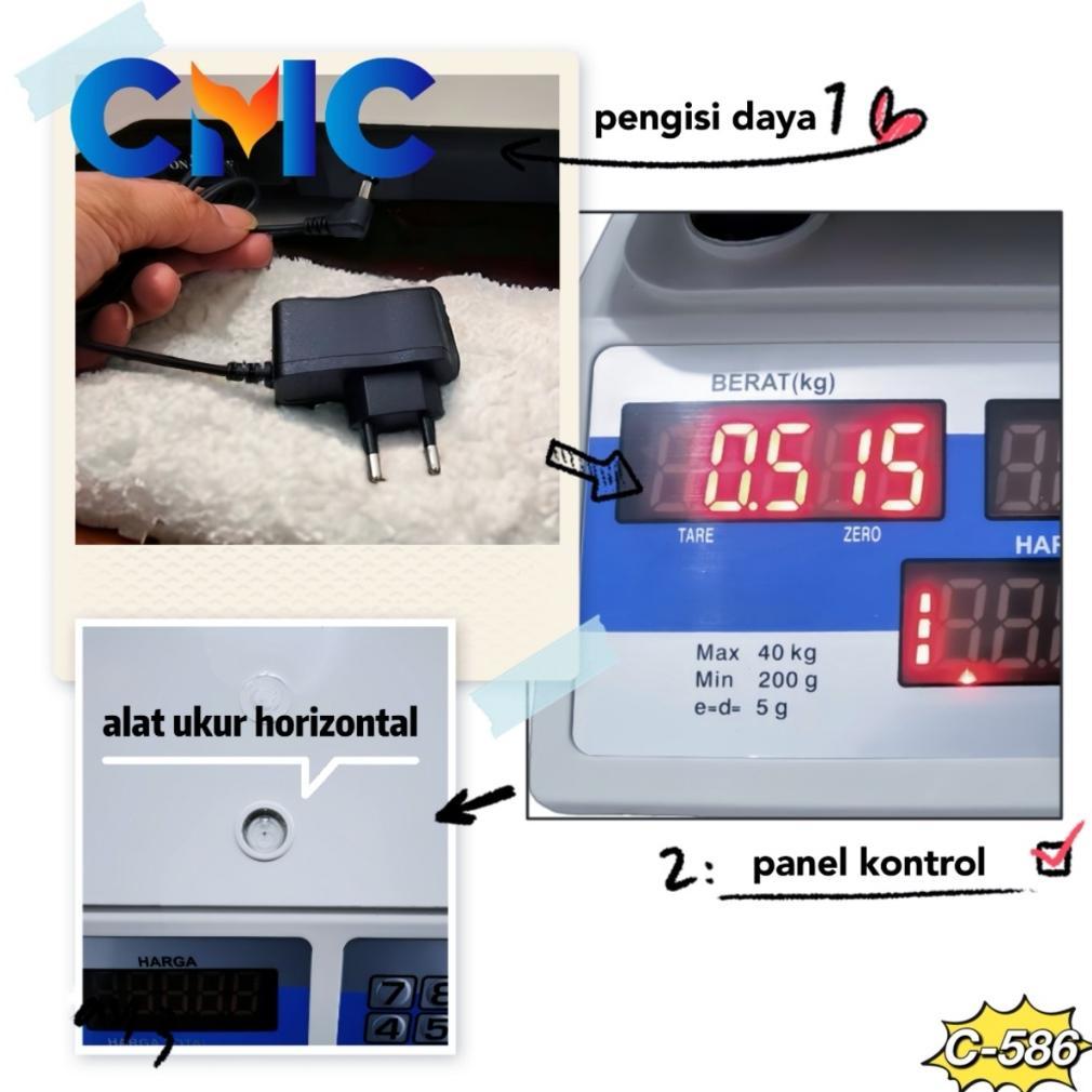 NEW CMC[COD]Timbangan Buah Digital 40kg Digital Computing Scale 40Kg Double Display/C-586