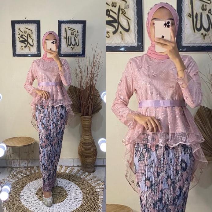 Best Deals Kirana Ol - (Bisa Cod) Setelan Kebaya Modern Aurora Pita/Kebaya Wisuda Modern Kekinian/Ke