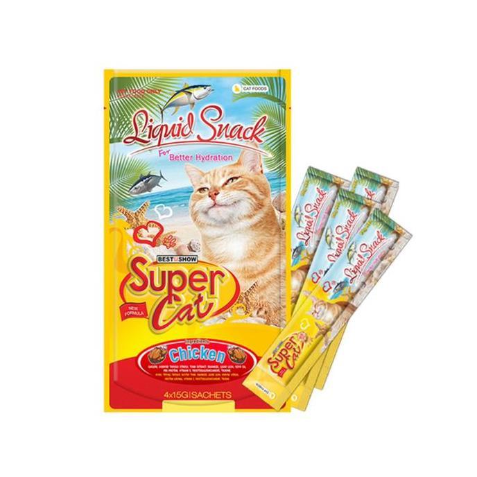 supercat liquid snack 60gr - snack kucing liquid