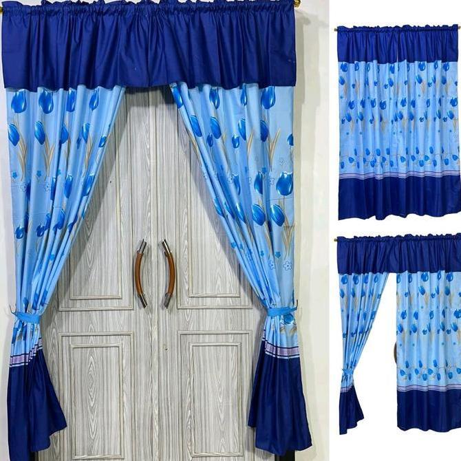 promo paket 4 pcs 100 rb tirai korden gorden horden pintu serut 100x200 kain katun disperse motif bu
