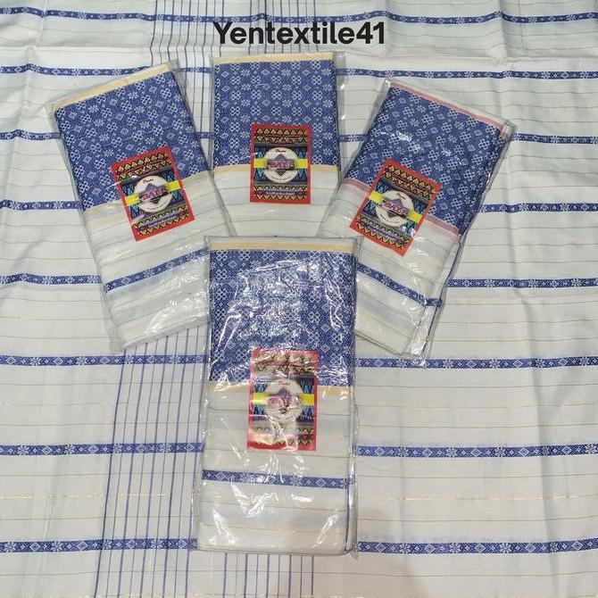 Sarung tenun songket putih