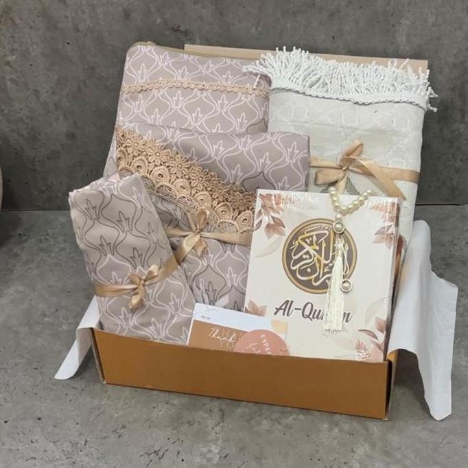 Serah Studio - Paket Mukena Seserahan Mahar Pernikahan Mewah Mukena Maxmara Silk