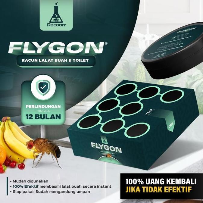 FLYGON Racoon Umpan Racun Lalat Buah & Kamar Mandi Usir Basmi Lalat