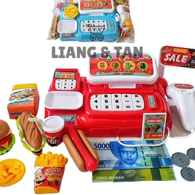 Mainan Anak Cewek Mesin Kasir Burger Mesin Kasir Mainan Super Market Kasir Kasiran