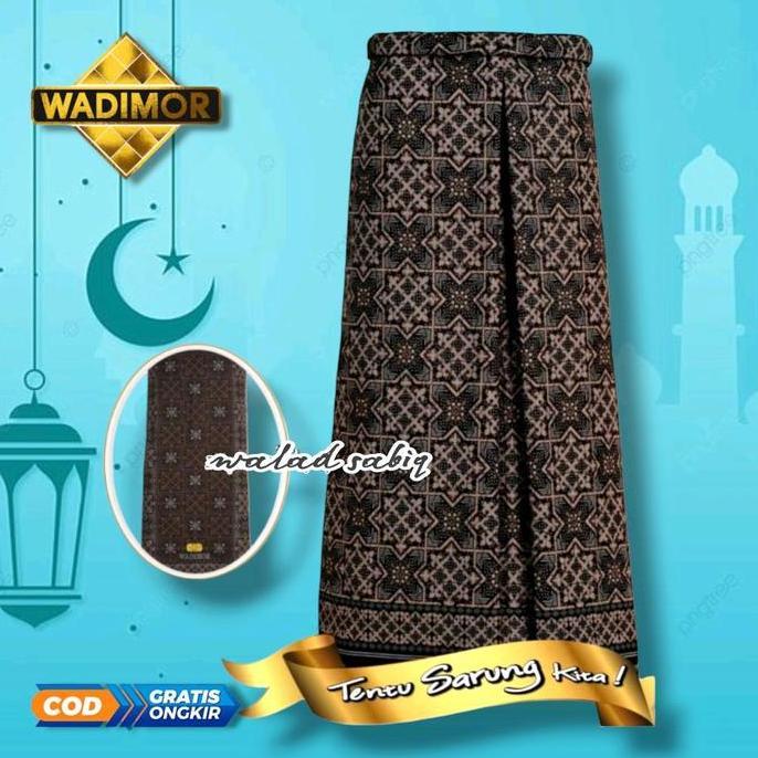 Sarung Jawa Batik Wadimor WD JB Cocok Buat Seragaman Santri Model Terbaru Katun Hitam Wanita Biru Pr