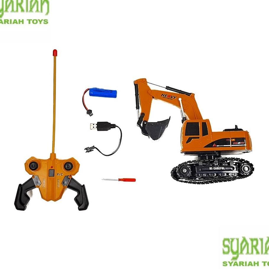 Syariah Toys Hengjian Rc Excavator Truck Konstruksi Beko 360 Remote Control 1:24 Versi Baru Ada Suar