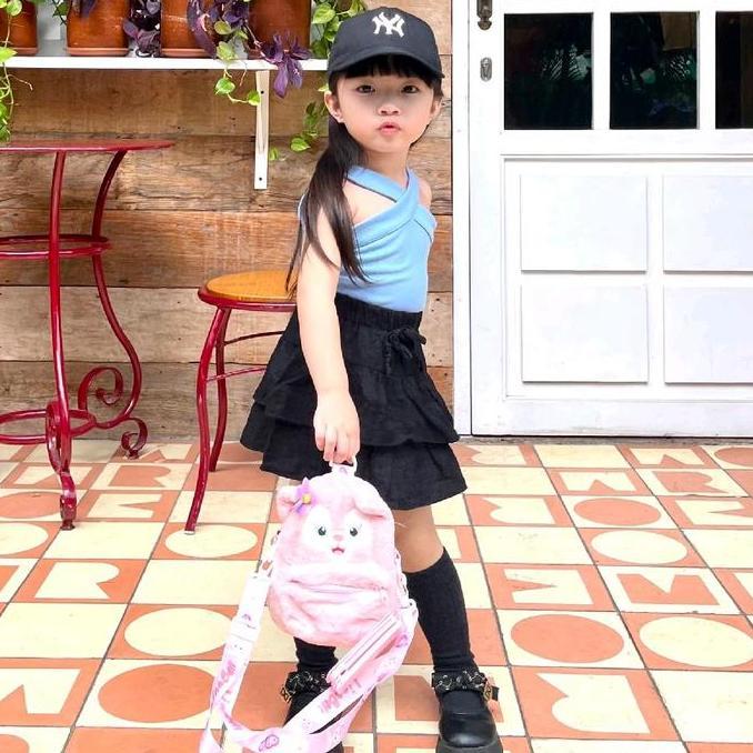 VEW - VIOLA SET - Setelan tanktop silang rok layer anak perempuan | one set anak Korean fashion