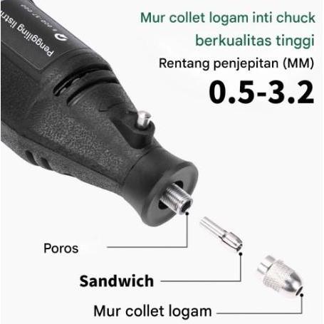 SASGIVER Victool Gerinda Mini Grinder Set Bor MiniGrinda Tangan Mini Die Polishers - Mesin Jade Ukir