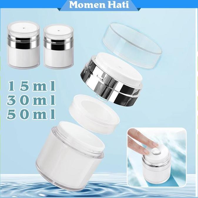 ZISIMAHE Botol Krim Vakum Pot Jar Airless Pump Pot Jar Cream Airless Pump Untuk Lotion Pot Jar Vakum