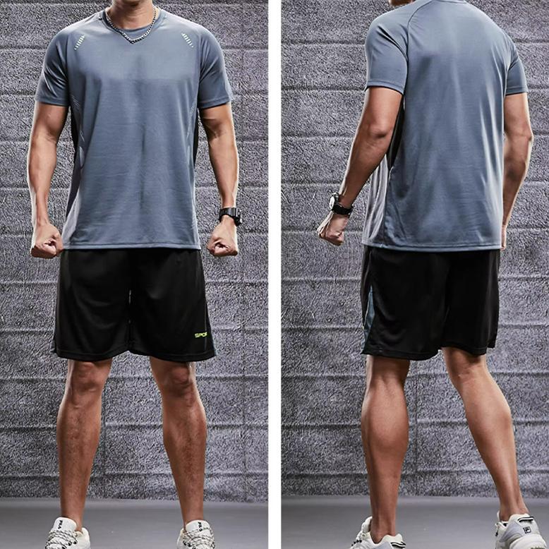 DISKON KAMB Setelan Baju Olahraga Pria Original Lari Badminton Running Jersey