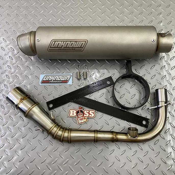 DERADUAJI Knalpot Unknown Falcon V2 Stainless Vespa Sprint Primavera S LX LXV