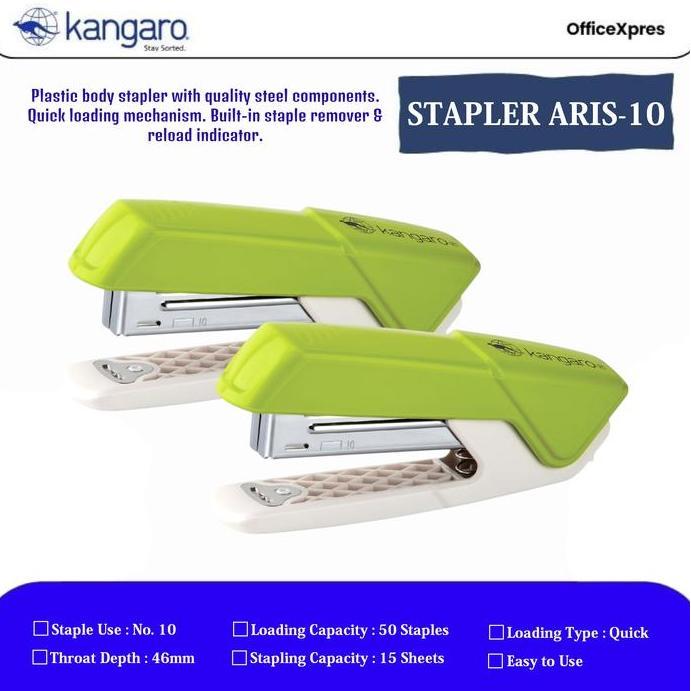 DERADUAJI Stapler Aris 10 Kangaro / Stapler Isi No.10 / Hekter No.10 / Alat Staplers No.10 KANGARO