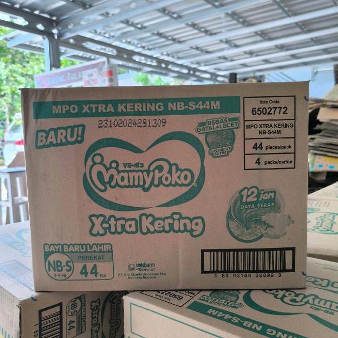 Kuntoasih55 - 1 Dus Popok Bayi Mamypoko Extra Kering 12 Isi 4Bal Nb-S44 S38/M32/L28 Xl Terlaris Bess
