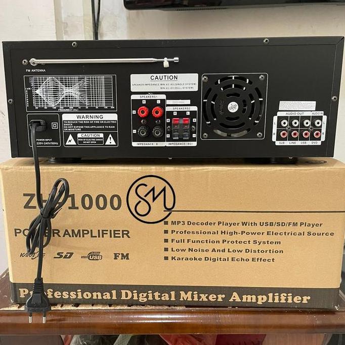 Amplifier Mixer Power X-sys ZH-1000 Ampli Bluetooth Xsys ZH1000