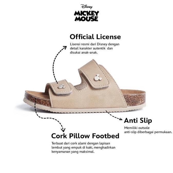 HOT DEAL - Zuma Kids Girls Dover 1 Beige, Sandal Slop Anak, Cokelat Muda