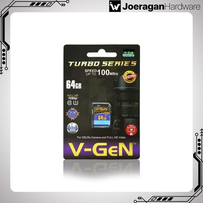 SD CARD | SDHC | 64GB TURBO V-GEN | MEMORY CARD KAMERA 64 GB | CAMERA ORIGINAL DAN TERPERCAYA