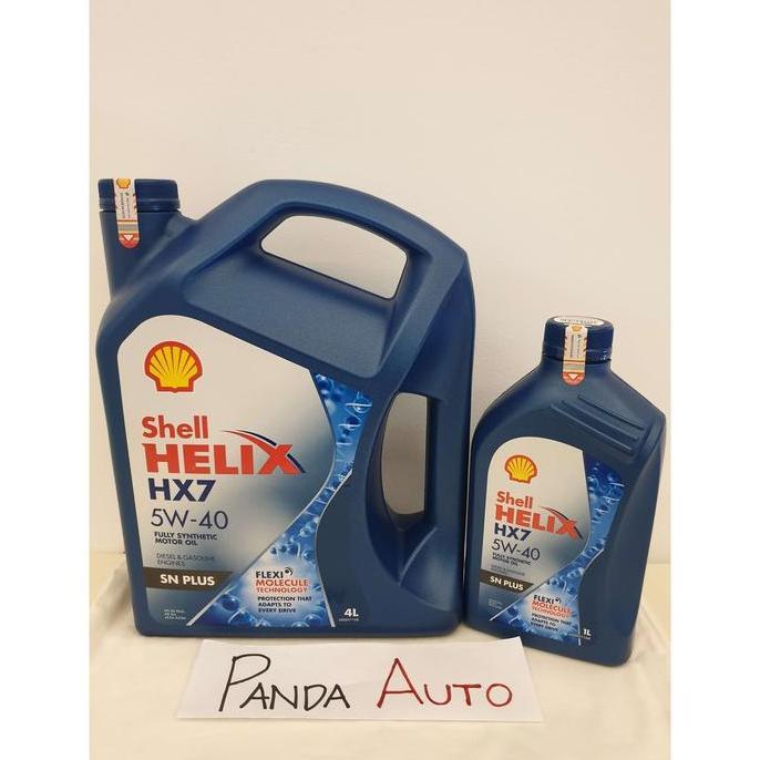 Topsellerijawa - OLI Mobil SHELL HX 7 5w 4 (BARU), SN PLUS, Full Synthetic, isi 4 LTR.
