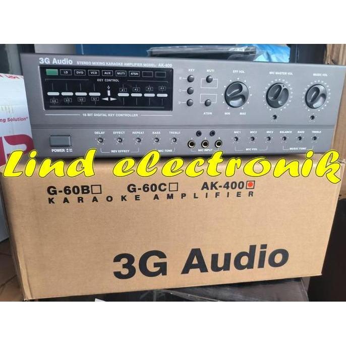 BEBAS ONGKIR - Amplifier Karaoke 3G AUDIO Ak 400 ORYGINAL 3g Audio Ak400