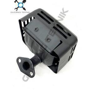 HAZORUN (107 JF MATRIX) Knalpot HITAM Engine CX160 CX200 Silincer JF MATRIX / Muffler Mufler Mesin P