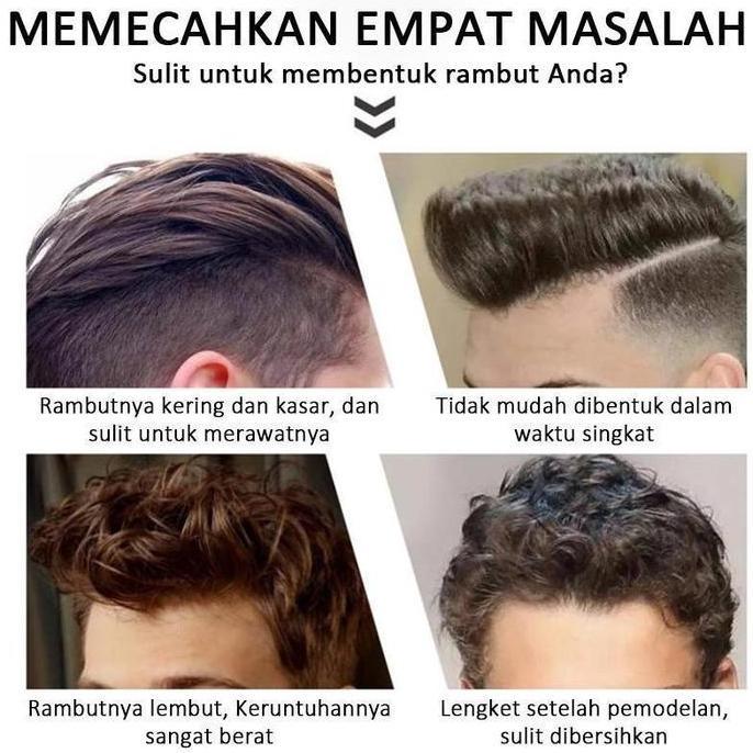 HAWAYMAX COD Minyak Rambut Pria 2 in 1 Dengan Sisir 260ml Tahan Lama Tidak Lengket Pomade Oil Gel Ce