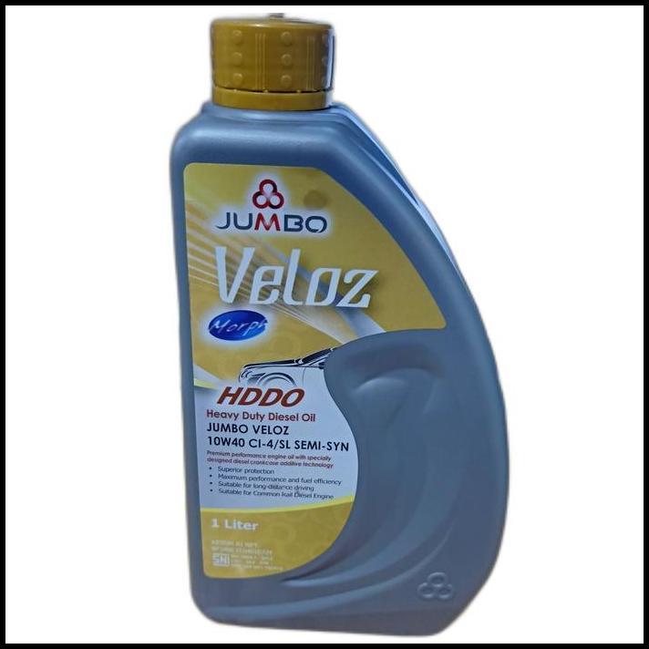 GRATIS ONGKIR OLI JUMBO VELOZ DIESEL HDDO 10W40/10W-40 API CI4/SL SEMI SYN (1L/1 L) 