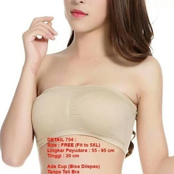 Wkwkwk- Kemben Bra Jumbo Ada Busa / Pad Bra Camisol Inner Big Size Premium