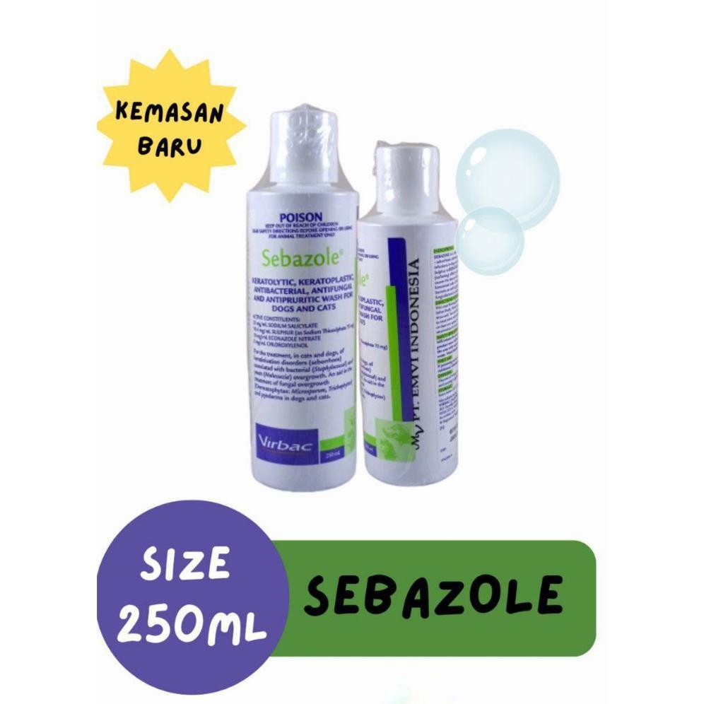SEBAZOLE 250ML/SHAMPOO JAMUR KUCING ANJING BAGUS / VIRBAC SEBAZOLE