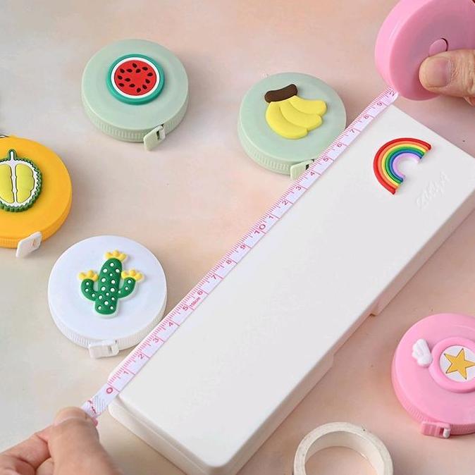 Meteran mini pita meteran tarik karakter lucu alat ukur badan terlaris